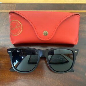 Ray-Ban Original Wayfarer Black Polarized RB2140 XXL New (Monogrammed)